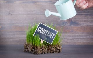 Watering Grass With Content Sign - Lawyer Marketing